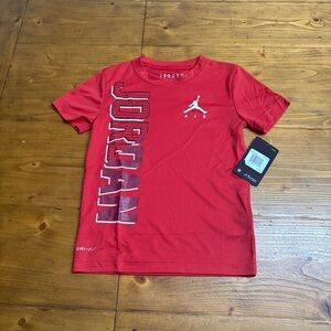 Jordan Kids Red Dri-FIT T-Shirt - Sz 5-6 - BB00927